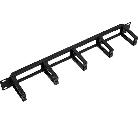 Изображение товара Панель-органайзер кабеля 5Bites 5 колец / 1u / 19" / black CM-103B