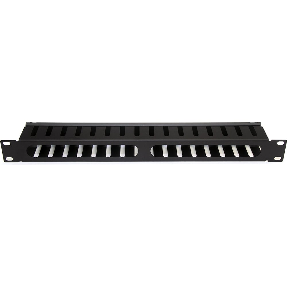 Изображение товара Панель-органайзер кабеля 5Bites 1U 19 Black с крышкой