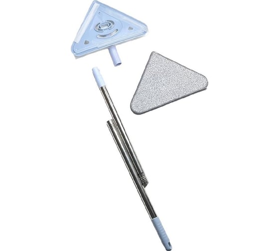 Изображение товара Швабра EUROHOUSE треугольная, многофункциональная + запасная насадка 15674