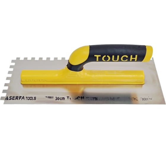 Изображение товара Зубчатая гладилка Serfa с пластмассовой ручкой, из нержавеющей стали, 30 см, 8x8 мм 199