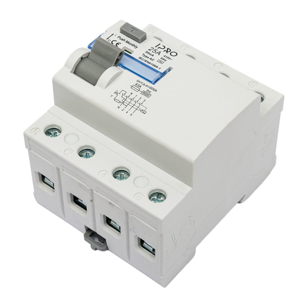 Изображение товара Узо IPRO 25а 30ма 4п 13451 Изображение товара Узо IPRO 25а 30ма 4п 13451