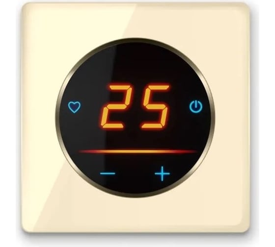 Изображение товара Терморегулятор OneKeyElectro c WiFi ОКЕ-25+рамка стеклянная, бежевый 2288997