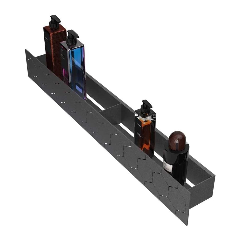 Изображение товара Полка Граф Держалкин Bee mono 70x9.2x9 черная настенная металла стиль лофт