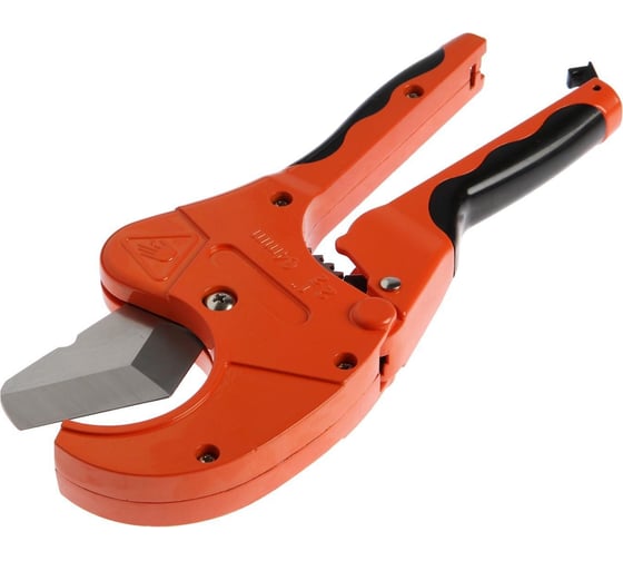 Изображение товара Ножницы для резки труб ТУНДРА по пластику, полуавтомат, усиленные, удлиненные, 2К, до 42 мм 5378868