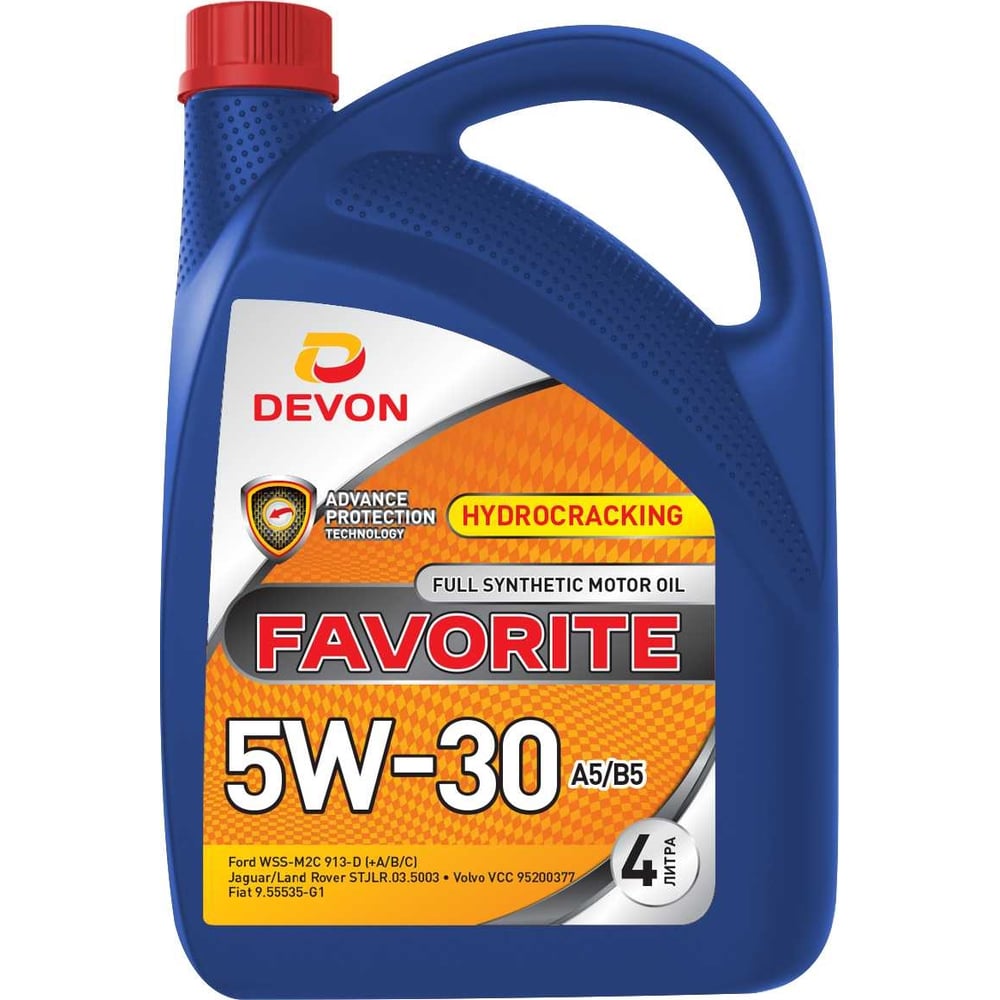 Изображение товара Моторное масло Devon Favorite SAE 5W-30 4 л синтетика для легковых дизелей