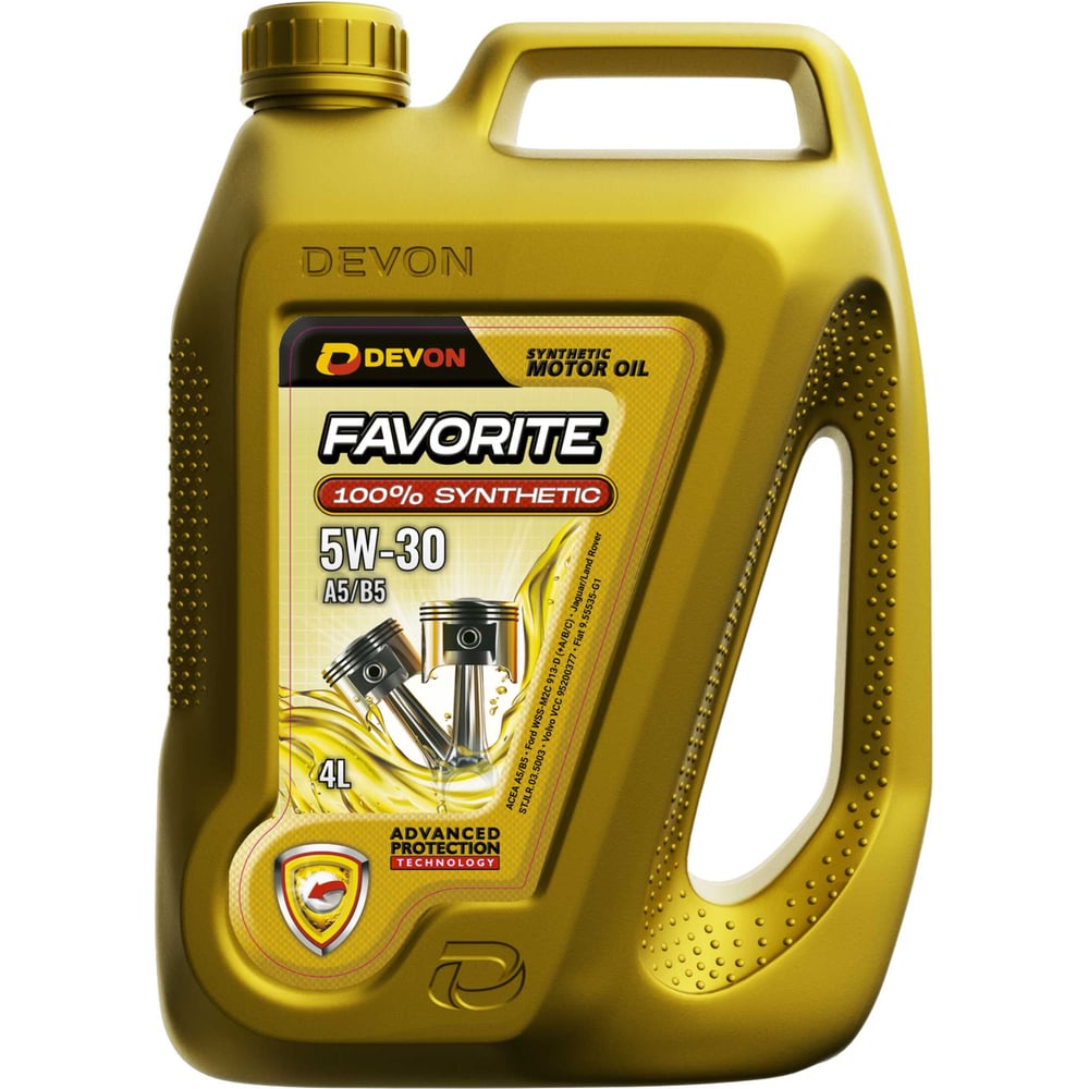Изображение товара Моторное масло Devon Favorite SAE 5W-30 4 л синтетика для легковых дизелей