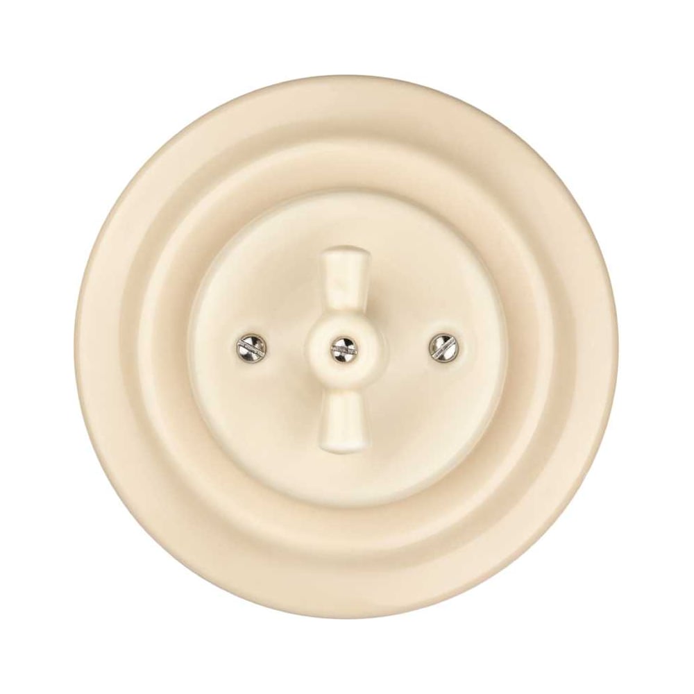 Изображение товара Фарфоровый поворотный перекрестный выключатель TDM ELECTRIC 10А скрытой установки в стиле бантик