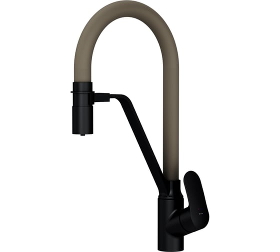 Изображение товара Смеситель для кухни с каналом для питьевой воды и гибким изливом AM.PM Like черный, бежевый излив F8007826