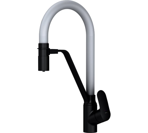 Изображение товара Смеситель для кухни с каналом для питьевой воды и гибким изливом AM.PM Like черный, серый излив F8007825