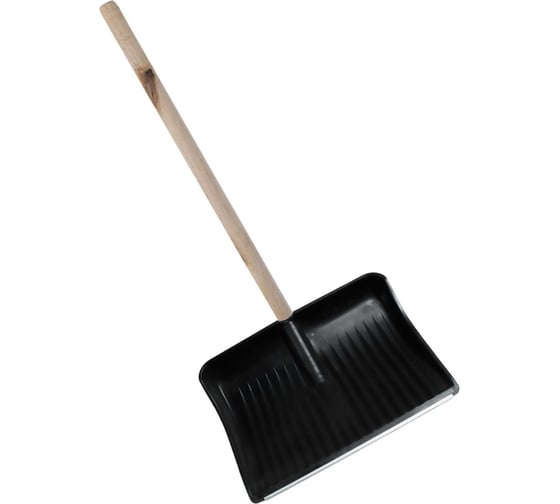 Изображение товара Лопата пластиковая ООО Агростройлидер №9 515x410мм с оцинкованной планкой с деревянным черенком 1200мм в сборе СНЕГ-01.24.2
