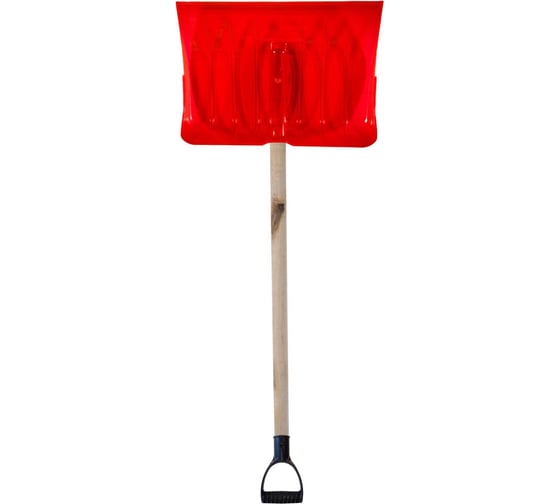 Изображение товара Лопата поликарбонатная ООО Агростройлидер №2 510x370мм с деревянным черенком и v-ручкой в сборе СНЕГ-02.02.21