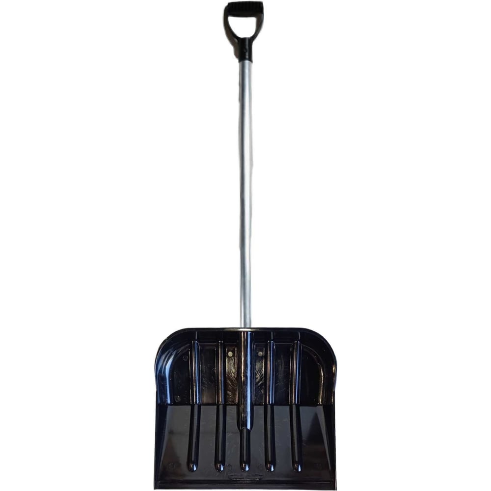 Изображение товара Поликарбонатная снеговая лопата ООО Агростройлидер 450x390 мм с алюминиевым черенком