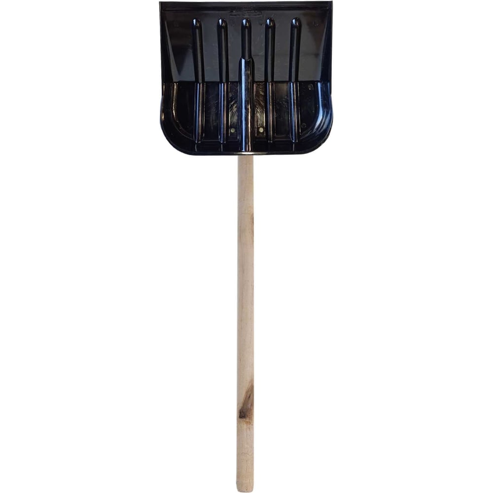 Изображение товара Лопата поликарбонатная с деревянным черенком ООО Агростройлидер №1э 450x390мм снеговая