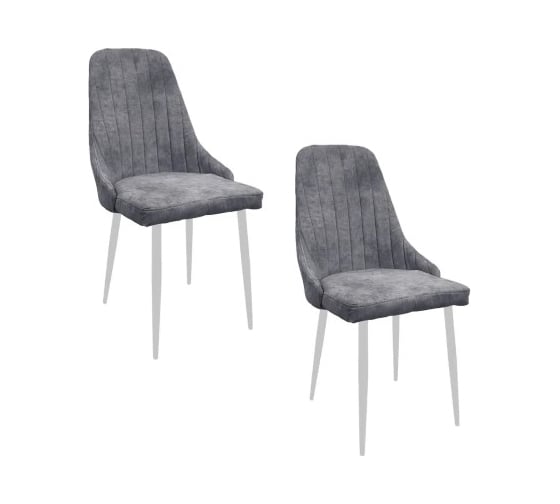 Изображение товара Комплект стульев M-GROUP МИЛАН Классика белый, серый (2 шт) 14020155
