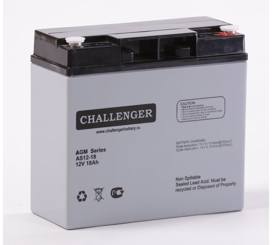 Изображение товара Батарея аккумуляторная 12В, 18Ач CHALLENGER AS12-18