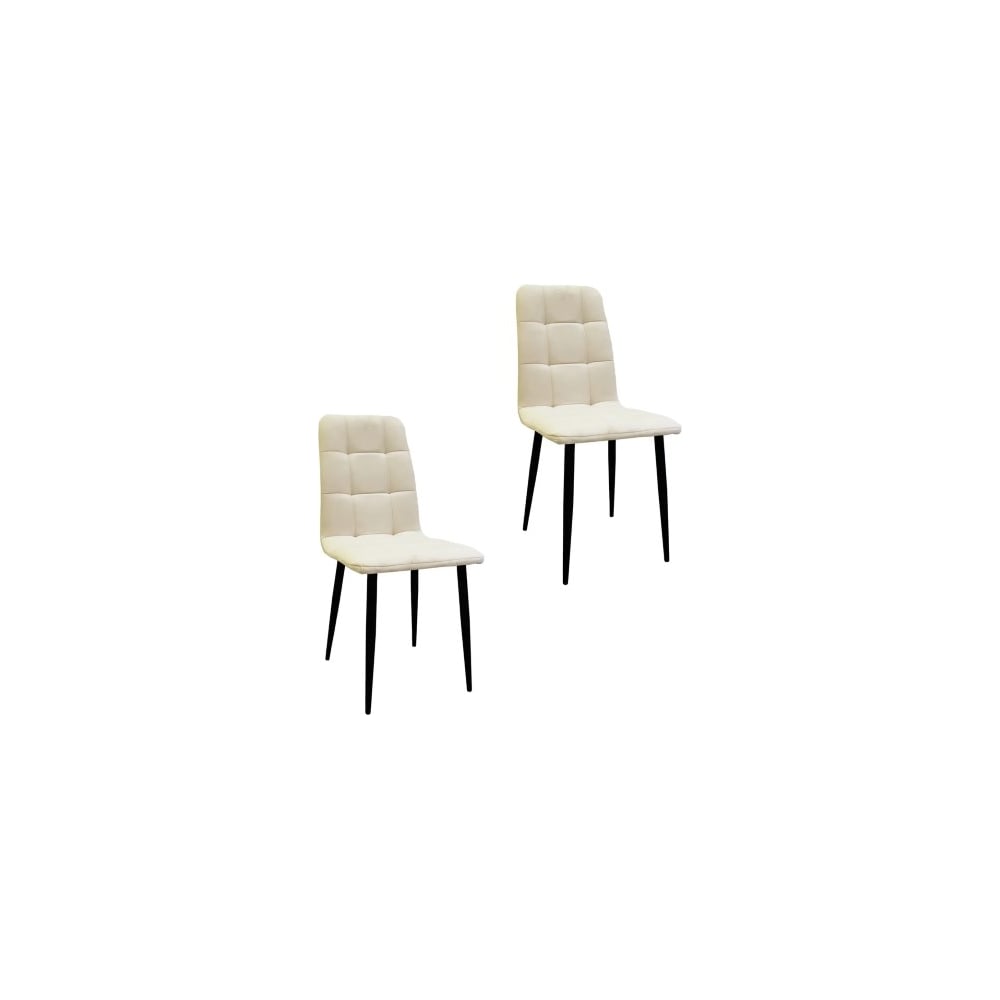 Изображение товара Комплект стульев M-GROUP ЛЕОН Классика бежевый 2 шт металлический каркас