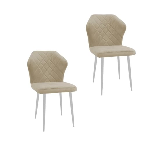 Изображение товара Комплект стульев M-GROUP НИЦЦА Классика белый, бежевый (2 шт) 14010152