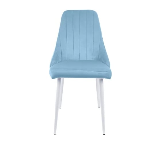 Изображение товара Стул M-GROUP МИЛАН, небесно-серый, белые ножки 13020153