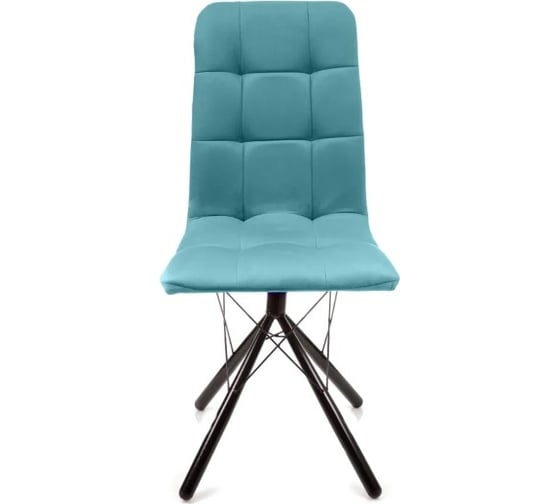Изображение товара Стул M-GROUP ЛЕОН паутинка, аквамарин, чёрные ножки 13040451