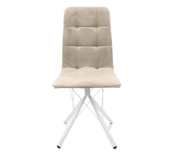 Изображение товара Стул M-GROUP ЛЕОН паутинка, бежевый, белые ножки 13040152