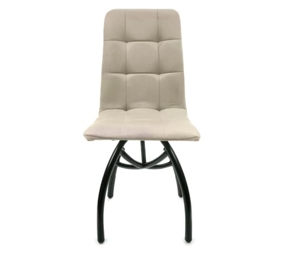 Изображение товара Стул M-GROUP ЛЕОН шарики, бежевый, чёрные ножки 13030452