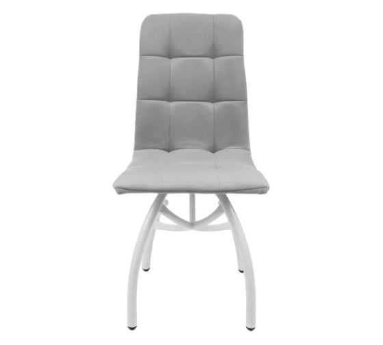 Изображение товара Стул M-GROUP ЛЕОН шарики, серый, белые ножки 13030155