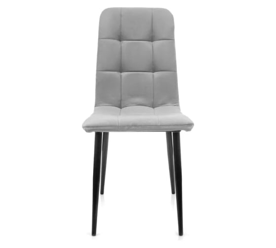 Изображение товара Стул M-GROUP ЛЕОН классика, серый, чёрные ножки 13050455