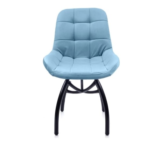 Изображение товара Стул M-GROUP ЛИРА шарики, небесно-серый, чёрные ножки 13060453