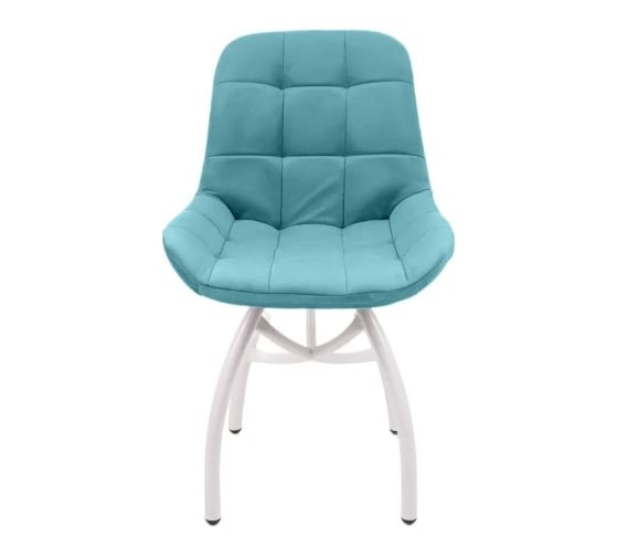 Изображение товара Стул M-GROUP ЛИРА шарики, аквамарин, белые ножки 13060151