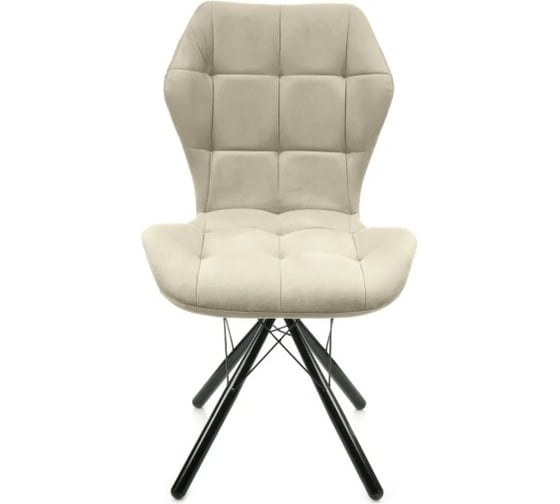 Изображение товара Стул M-GROUP БАБОЧКА паутинка, бежевый, чёрные ножки 13090452