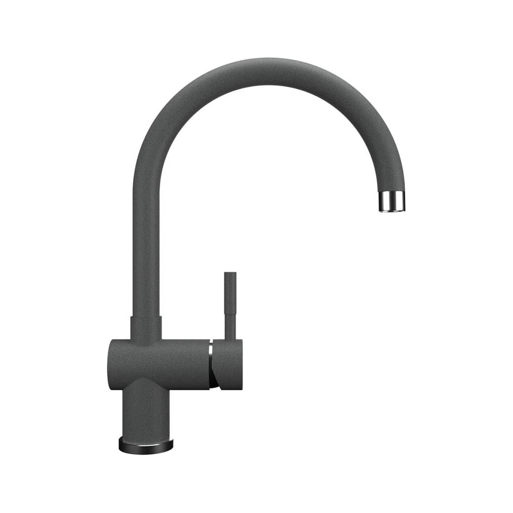 Изображение товара Смеситель для кухни ULGRAN Classic 309 темно-серый однорычажный с поворотным изливом