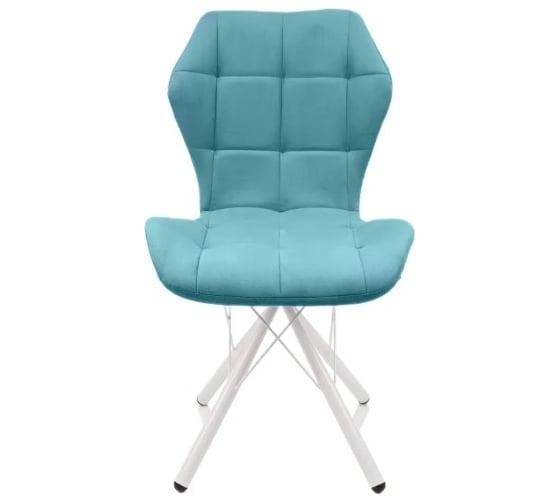 Изображение товара Стул M-GROUP БАБОЧКА паутинка, аквамарин, белые ножки 13090151