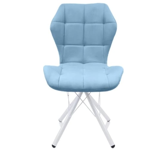 Изображение товара Стул M-GROUP БАБОЧКА паутинка, голубой, белые ножки 13090153