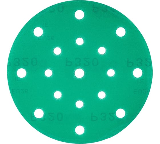 Изображение товара Круг абразивный шлифовальный под липучку Polyester Film Sandpaper P320, 150 мм, 17 отверстий, 25 шт Elsilber EL-APF0320