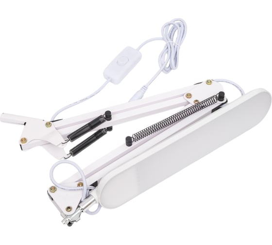 Изображение товара Настольный светодиодный светильник IN HOME plus ссc-05б 12вт 6500к 500лм, usb, с адаптером, на струбцине, белый 4690612045337