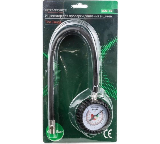 Изображение товара Индикатор для проверки давления в шинах  Rockforce 0-12 bar RF-SDG-18(57065)
