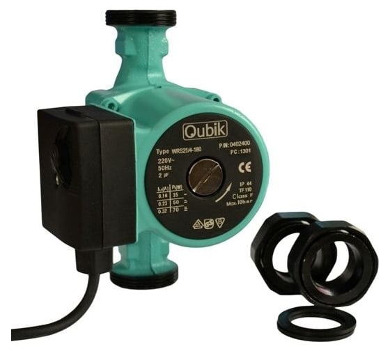 Изображение товара Циркуляционный насос Qubik WRS 25/6 -180мм + гайки 04373