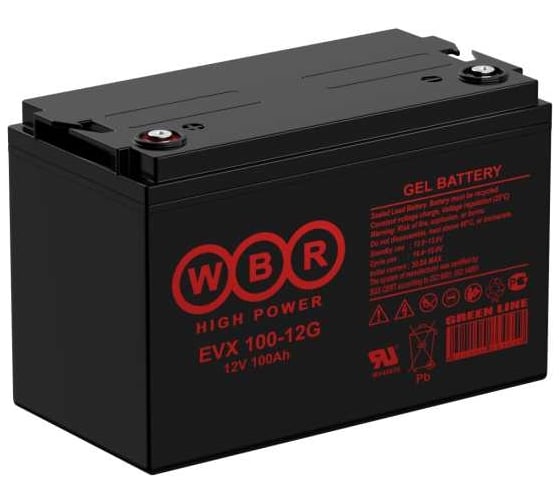 Изображение товара Аккумулятор тяговый WBR EVX100-12G 12В, 100 Ач УТ-00001334