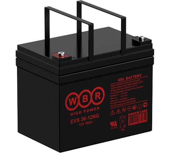 Изображение товара Аккумулятор тяговый WBR EVX36-12G 12В, 36 Ач УТ-00001346