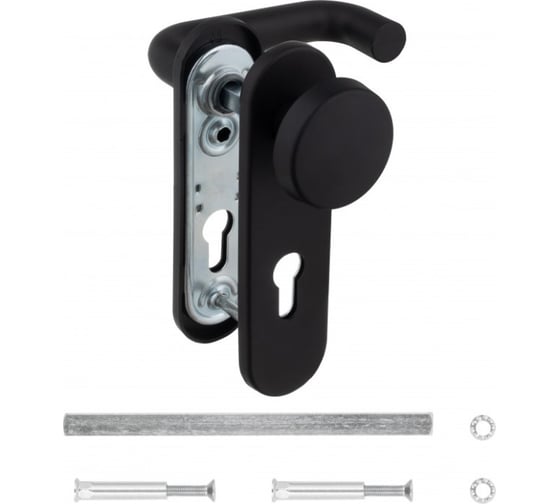 Изображение товара Дверная ручка/кноб для противопожарных дверей PALIDORE 1919с-1 на планке, п/п-u2234-pz72/9/9, черная 98761241