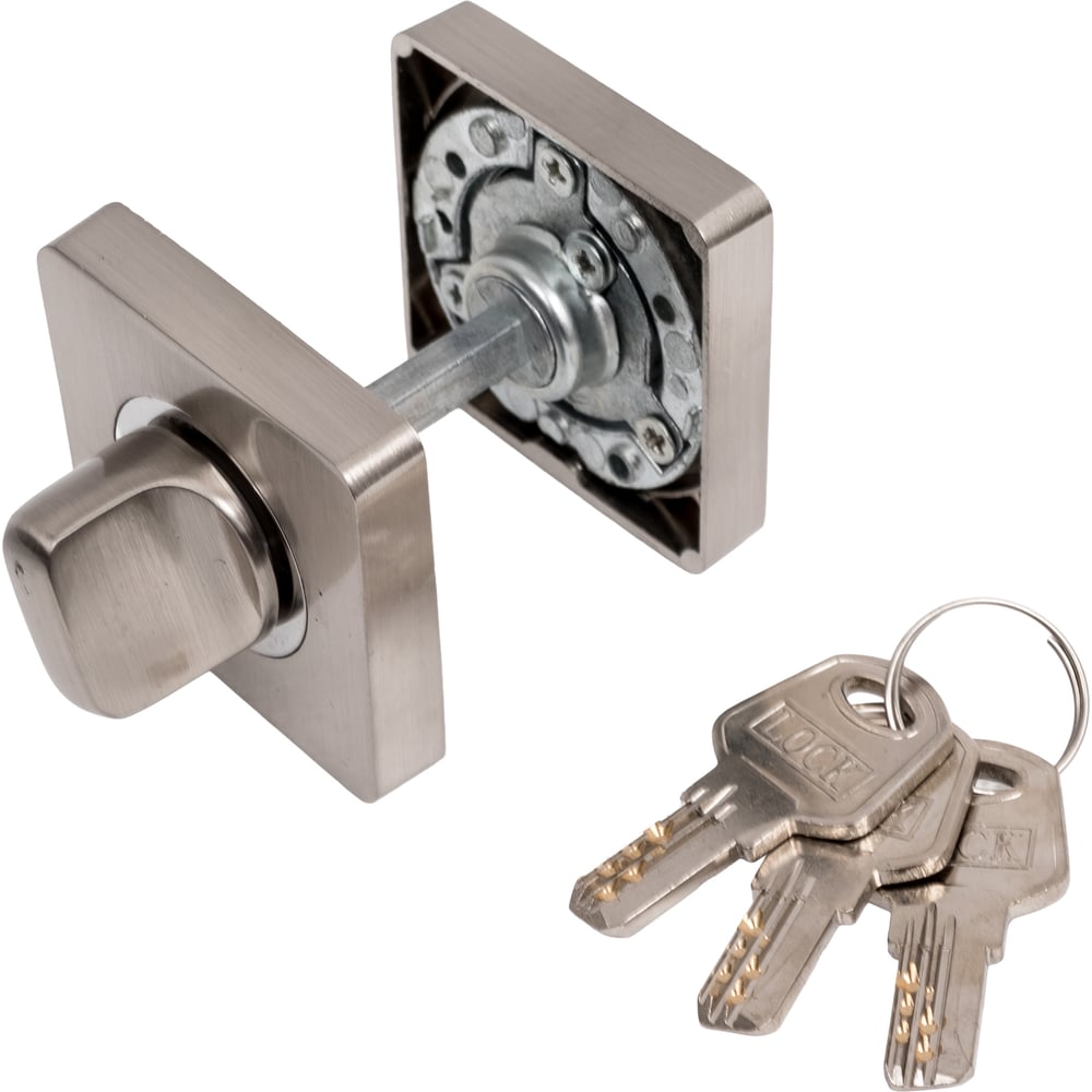 Изображение товара Санузловые накладки Вантаж матовый никель BK02D-K, алюминий, 50x50 мм