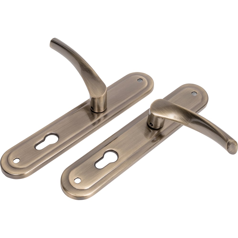 Изображение товара Ручка для входных дверей PALIDORE а-х11-85 аб бронза, овальная, гальваника