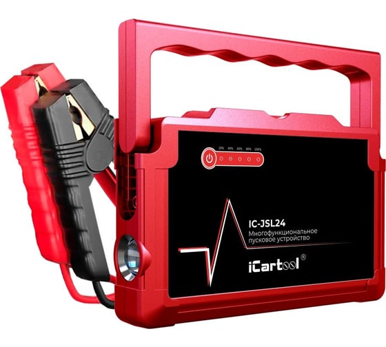 Изображение товара Пусковое устройство iCarTool 12В, 24 000 мАч, 500/1000А IC-JSL24