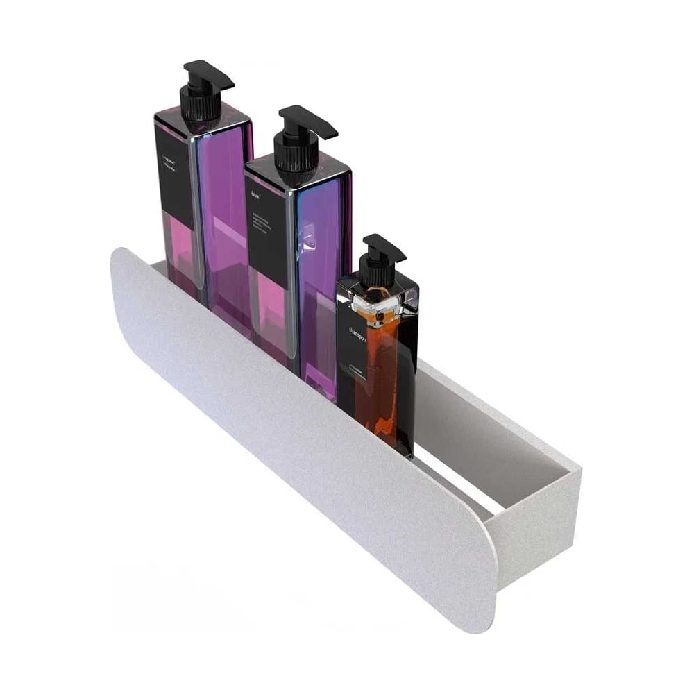 Изображение товара Полка Граф Держалкин Radius mono 40x9.2x9 белая для интерьера стиль лофт