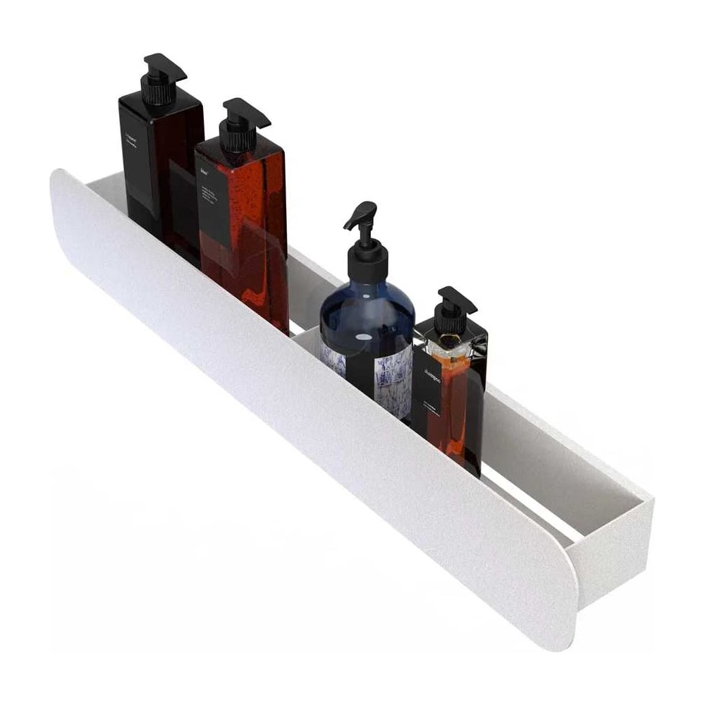 Изображение товара Стенная металлическая полка Граф Держалкин Radius mono 60x9.2x9 белая