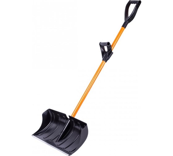 Изображение товара Снеговая лопата ЛЕТО пэт барс 600x300 мм алюминиевая планка, алюминий черенок, ручка элита 6870