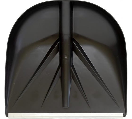 Изображение товара Снеговая лопата ЛЕТО пэт санта алюминиевая планка 420x400 мм d32мм черная без черенка 4972