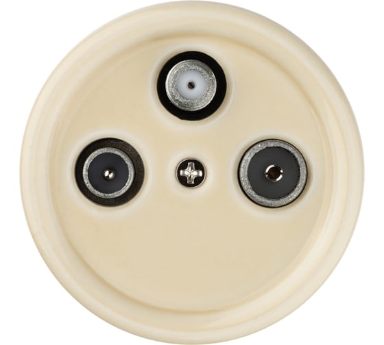 Изображение товара Оконечная розетка TV+R+ SAT TDM ELECTRIC слоновая кость «Болонь» SQ1820-0357