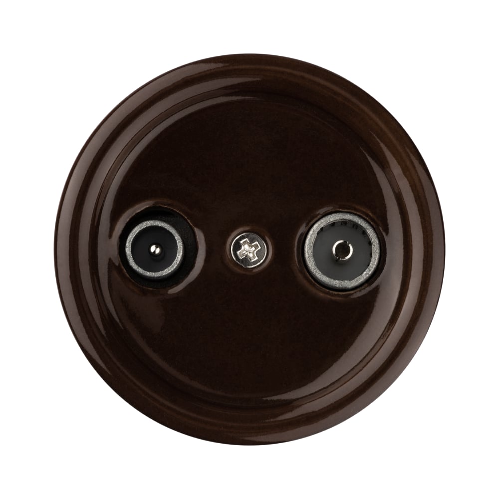 Изображение товара Оконечная розетка ТВ+Р, коричневая "Болонь" SQ1820-0455 TDM ELECTRIC