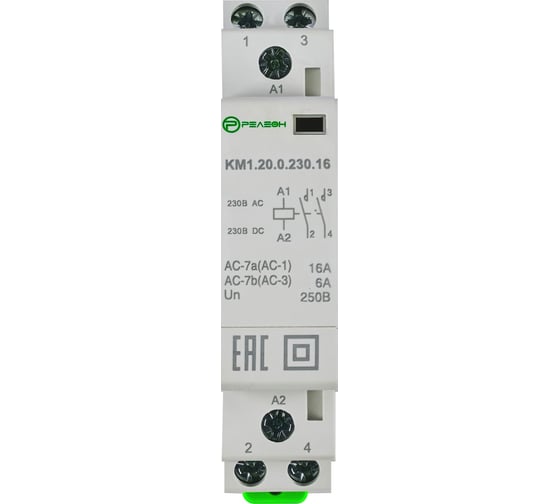 Изображение товара Модульный контактор РЕЛЕОН 2НО контакта 16А; 230В AC/DC; KM120023016